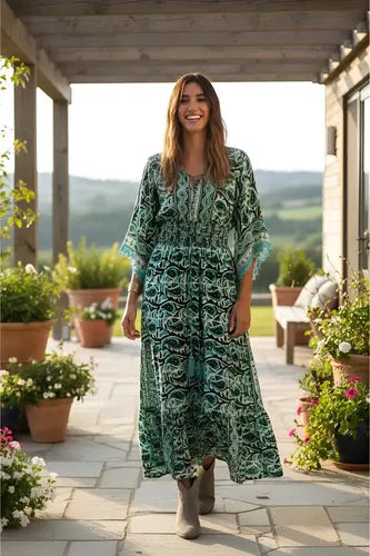 Vestido Largo De Seda Hindú Mod. 4