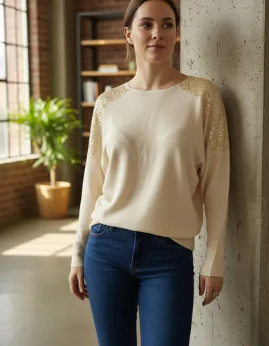 Sweater  Importado Paillettes Lentejuelas