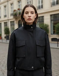 Campera De Sire Cargo Oversize Amplia Nueva 2da Seleccion Negro 42 Lisa