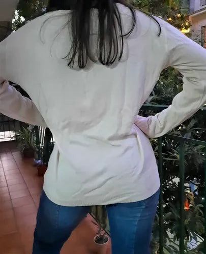 Saquito Saco Cardigan Botones Strass Tejido Botones