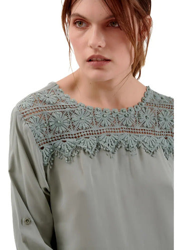 Camisa Blusa Importada Boho Puntilla (271) Negro Xl