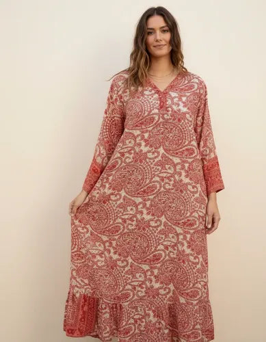Vestido Largo De Seda Hindú Amplio Mod. 79