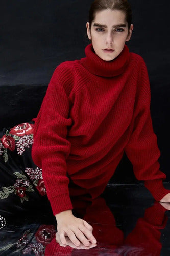 Sweater Pullover Tejido Polera Modelo Amplio