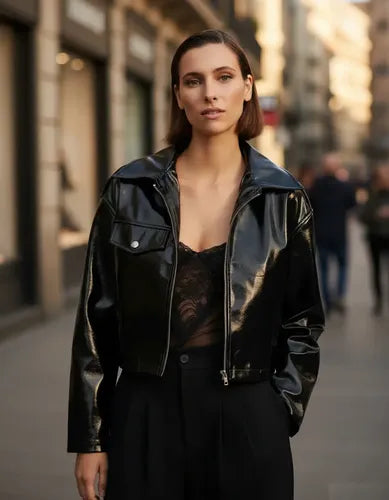 Campera Saco Chaqueta De Charol