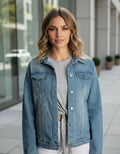 Campera De Jean Elastizada Denim Básica Nueva 2da Selección