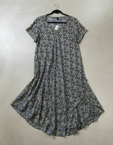 Vestido India Importado Seda Hindú Talle Grande Xxxl