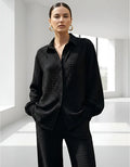 Camisa + Pantalón (conjunto) Chiffon Labrado Modelo Grande