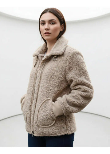 Campera Gamulan Chaqueta Importada Corderito Y  Ecocuero