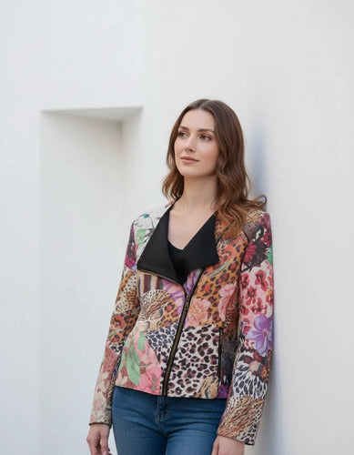 Chaqueta Campera Estampada Badana Importada Folk