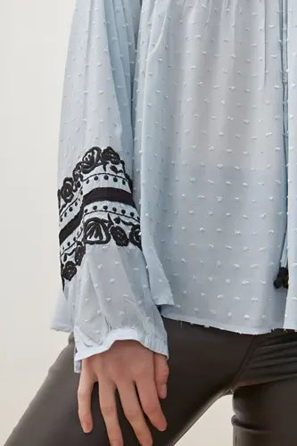 Camisa Blusa  Boho Plumetí Bordada Importada