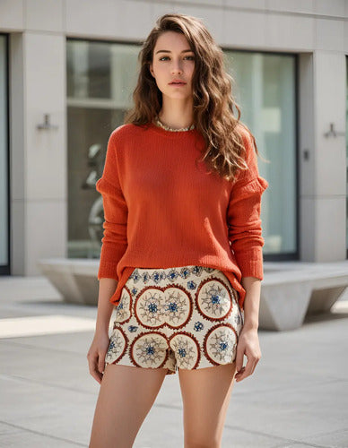 Short Boho Bordado Importado