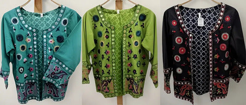 Saco Chaqueta Bordada De India