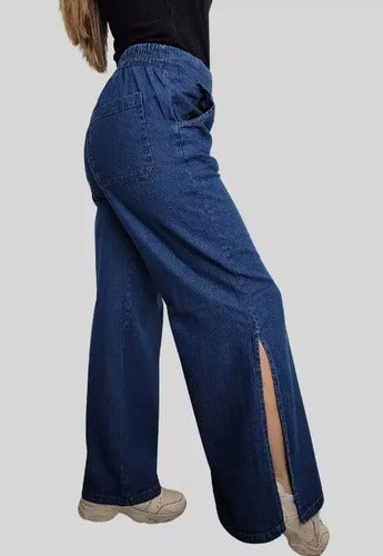 Pantalón Jean Palazzo Tajo Denim Talle Grande S A 3xl
