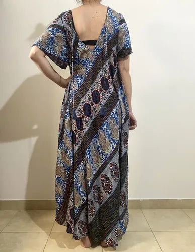 Vestido Largo Hindú Fiesta Importado India Talle Grande Xxxl