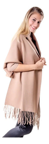Ruana Poncho  Con Puños Mangas Importada