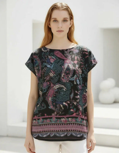 Remera Blusa Importada Estampada Manga Corta