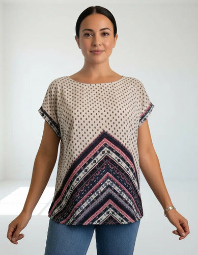 Remera Blusa Importada Estampada Manga Corta