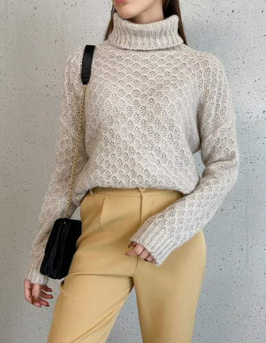 Sweater Tejido Polera Amplio Oversize