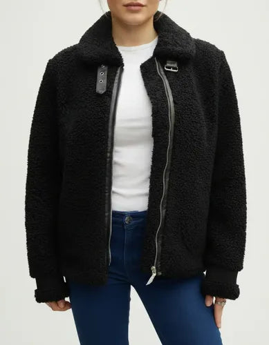 Campera Gamulan Chaqueta Importada Corderito Y  Ecocuero