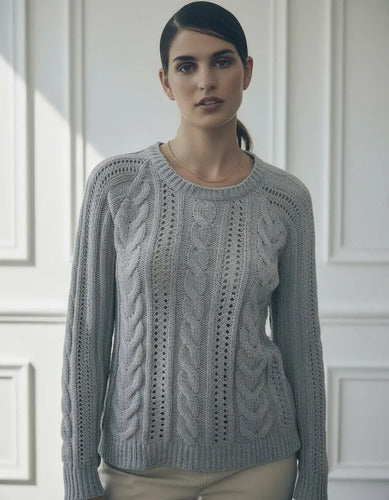 Sweater Chenille Tejido Ochos Calidad! Beige Ochos Único
