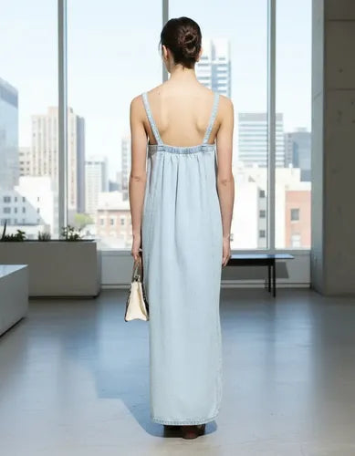 Vestido Jean Largo Solero Denim
