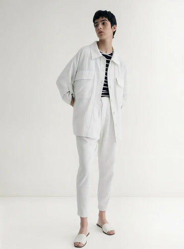 Saco Camisaco Twill Sastrero Talle Grande Oversize