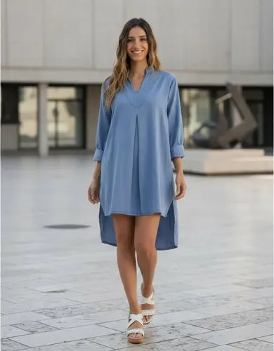 Vestido Túnica De Jean Denim