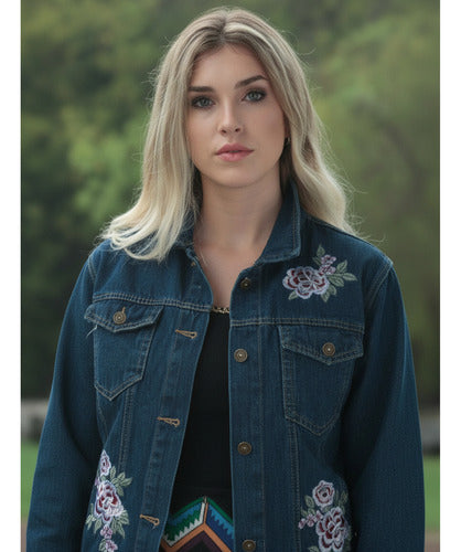 Campera De Jean Bordada