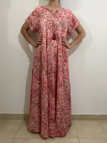 Vestido India Importado Seda Hindú Talle Grande Xxxl Fiesta