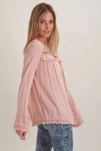 Saco Chaqueta Bordada Importada Boho Tipo Rapsodia Vars Negro M