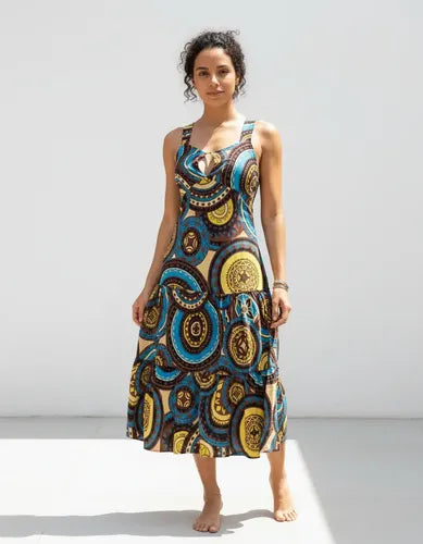 Solero Vestido Importado Estampado India Boho
