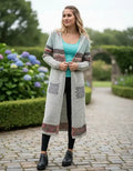 Saco Largo Tapado Tejido Importado Estilo Boho Folk