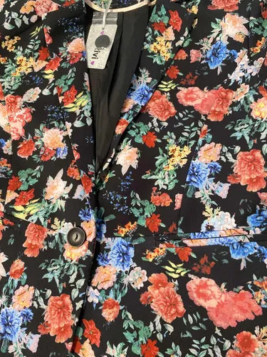 Saco Chaqueta Blazer Floreado Importado