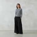 Pantalón Palazzo De Corderoy Modelo Grande Negro Liso Xxl