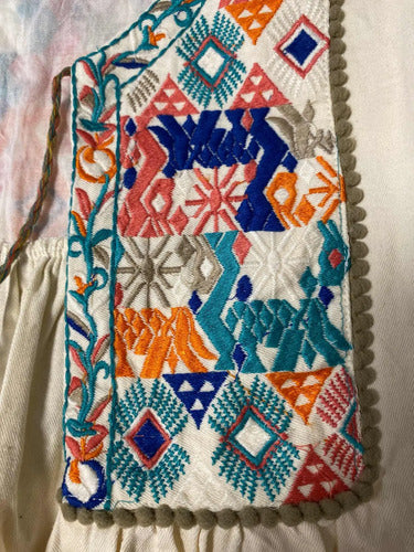 Saco Chaqueta Bordada Importada Tipo Vars Beige Unico Bordado