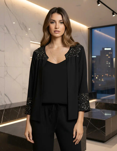 Saco Capa Chaqueta Kimono Noche Fiesta Plata E/gratis!