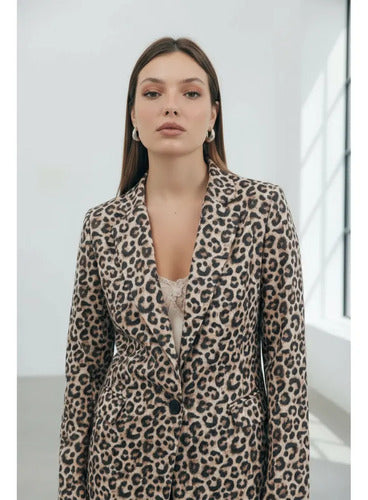 Saco Blazer Animal Print
