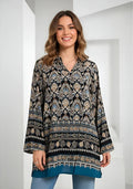 Blusa Camisa Tunica Importada Amplia Azul L