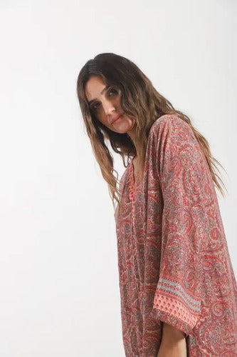 Vestido Largo De Seda Hindú Amplio Mod. 79