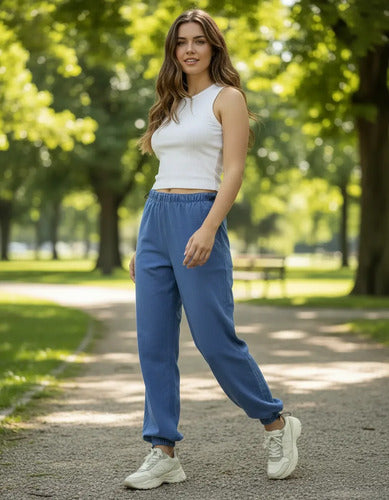 Pantalón Babucha De Jean Denim