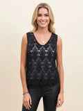 Blusa Musculosa Calada Importada  Negro Lisa Único