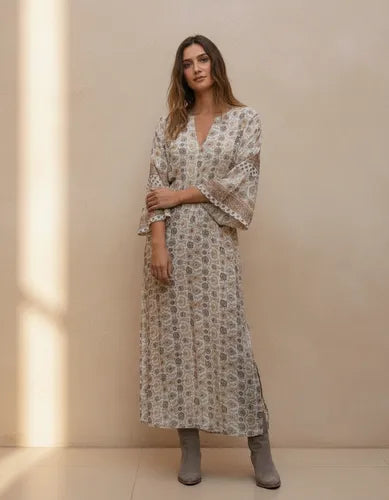 Vestido De Seda Hindú Túnica Mod. 10