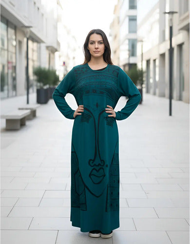 Vestido Largo De Lanilla Amplio Buda