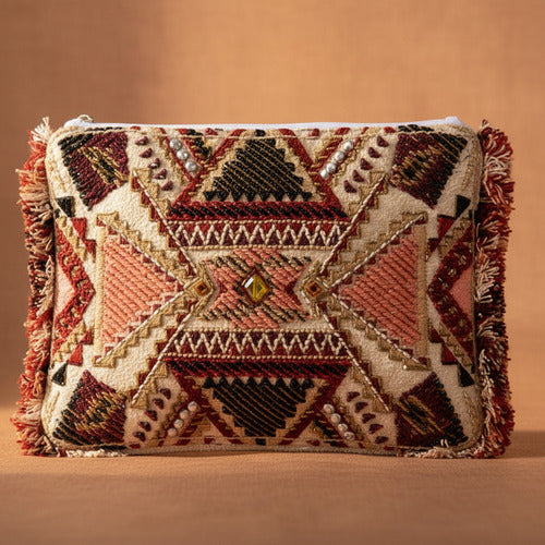 Cartera Bandolera Sobre Importado Bordado Tipo Holi Rapsodia