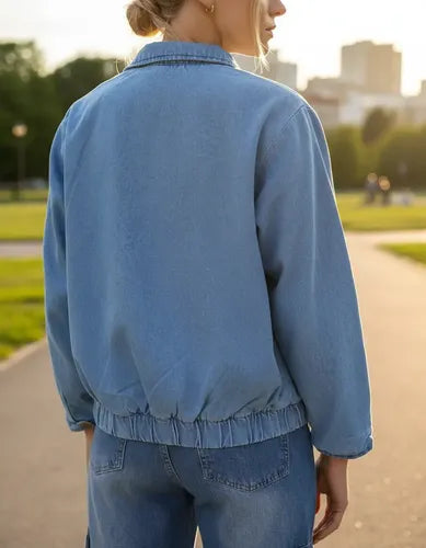 Campera Bomber Denim Jean