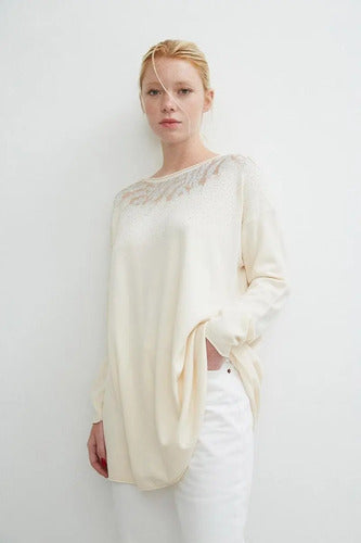 Sweater Tejido Strass Importado Amplio Hasta Xxl