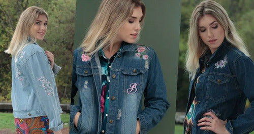 Campera De Jean Bordada