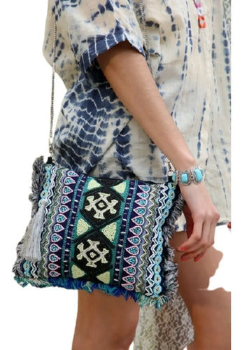 Cartera Bandolera Sobre Importado Bordado Tipo Holi Rapsodia