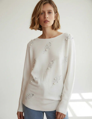 Sweater Tejido Con Strass Importado Cod. 215 Calidad!