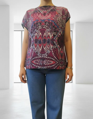 Remera Blusa Importada Estampada Manga Corta